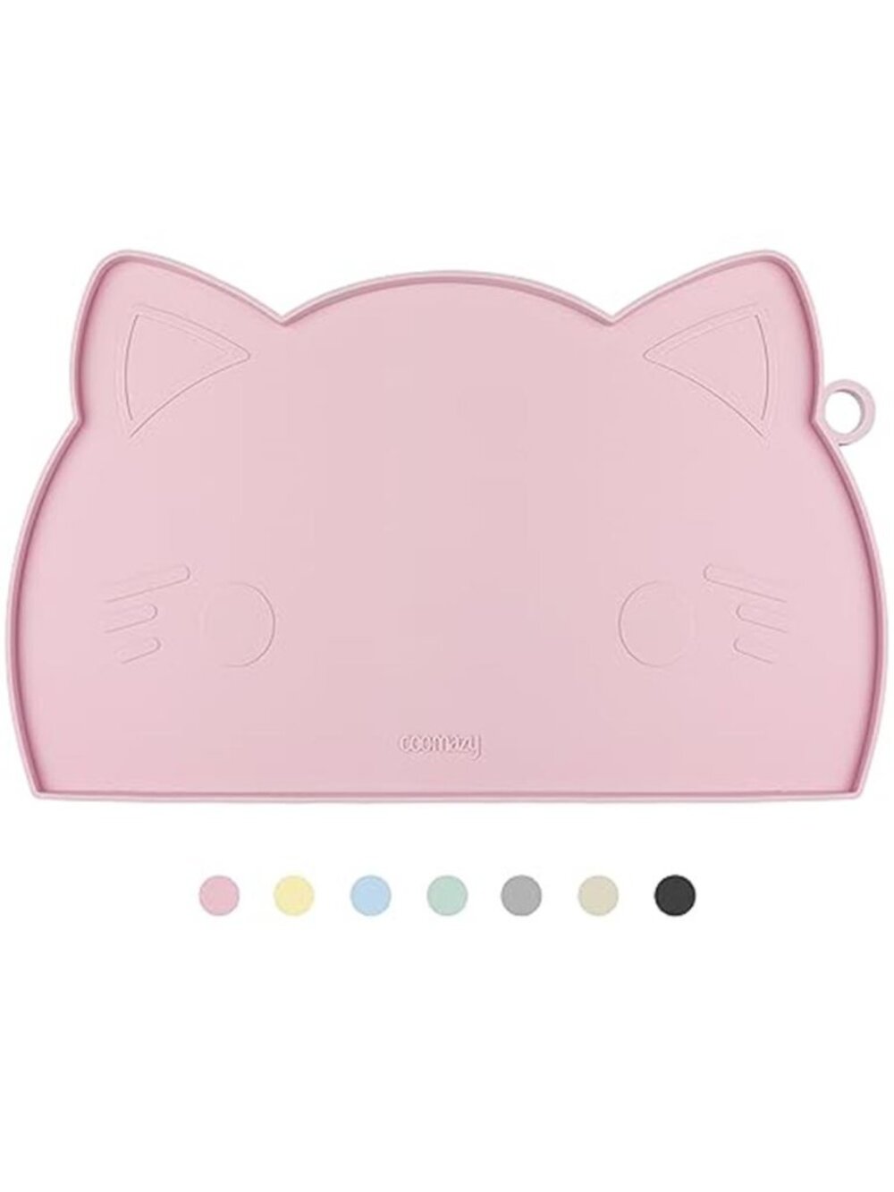 Cat Food and Water Mat Thicker Non-Slip Silicone Mat with Raised Edge